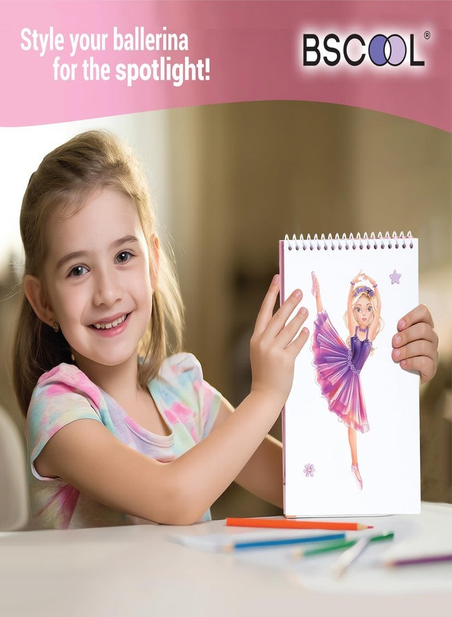 BSCOOL Sticker Dress Up Ballet - Sticker Activity Book for Kids. Learn Girls Fashion Design for Ballet with Stickers and Guides for Kids 5 and up. with 100+ Removable Stickers - Image 3